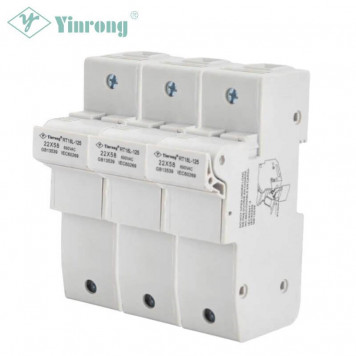 Держатель для предохранителей цилиндрических Galaxy Fuse (Yinrong) RT18-125L 3P with microswitch, 22x58 мм, 3P